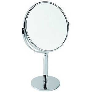 Gerson Staande spiegel, verchroomd, 7-voudige vergroting, diameter 15 cm, hoogte 26,5 cm.