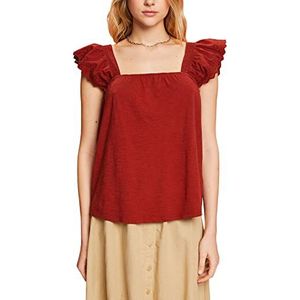 edc by ESPRIT Dames 043CC1K311 T-shirt, 805/TERRACOTTA, XXS, 805/terracotta., XXS