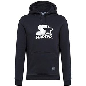 Starter Black Label Heren The Classic Logo Hoody, heren pullover logo op de voorkant in 11 verschillende kleuren, maat S-XXL, zwart, S