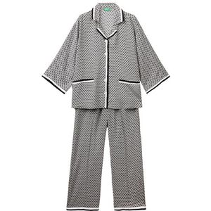 United Colors of Benetton Pig(hemd + pant) 41HH3P00E pyjama-set, zwart, 61P, L dames, Zwart 61p, L