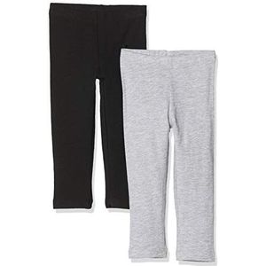 Minymo Leggings - 2-pack - Zwart/Grijs - Minymo - 4 jaar (104) - Leggings