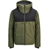 JACK & JONES Heren Jcounion Light Padded Blocking Jacket, Grape Leaf, L, grape leaf, L