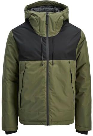 JACK & JONES Heren Jcounion Light Padded Blocking Jacket, Grape Leaf, L, grape leaf, L