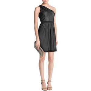 ESPRIT Collection Dames one-shoulder jurk 034EO1E057, zwart (zwart), S