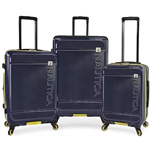 Nautica Roadie 3-delige hardside bagageset, marine/Geel, Roadie 3-delige hardside bagageset