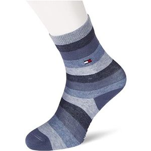 Tommy Hilfiger Ecom Basic Stripe Sock voor jongens, 6 stuks, jeans, 35