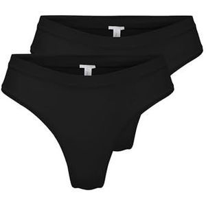 Only Dames Onlpeachy Soft String 2-Pack Acc, Zwart, L (2 stuks), zwart, L
