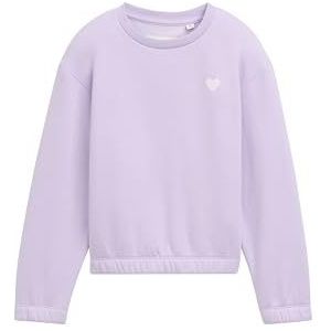 TOM TAILOR Cropped sweatshirt voor meisjes met hartprint, 29349 - Lilac Sky, 92-98