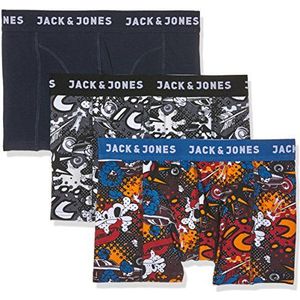 JACK & JONES Boxershorts voor heren, verpakking van 3 stuks, Veelkleurig (Black Detail: navy & klassiek blauw), XXL