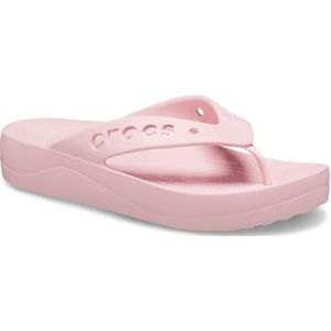 Crocs Baya Plataform Flip Sandaal voor dames, Bloemblaadje Roze, 37/38 EU