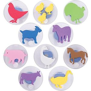 Center Enterprises Inc. Ready2Learn Reusachtige Stampers, Boerderij Dieren, 10/Set