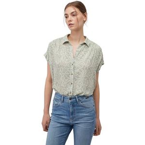 Mavi Dames Shirt Blouse, Lily Pad Leaf Print, M, Lily Pad Leaf Print, M