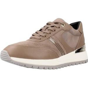 Geox Dames D Desya A Sneakers, Dk Taupe, 41 EU