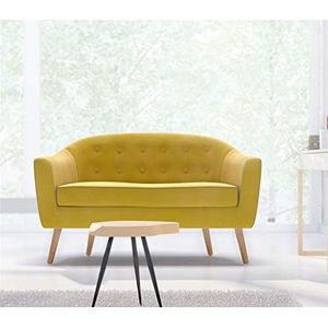 KLARY sofa velours geel