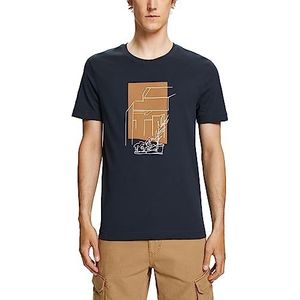 edc by Esprit T-shirt met print op de voorkant, 100% katoen, 452, petrol blauw 3., XL