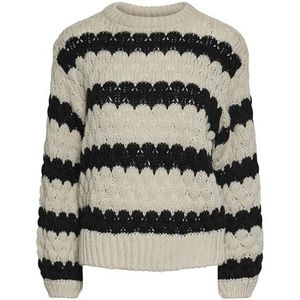 YASBUBBA LS KNIT Pullover S. NOOS, berk/strepen: zwart, L