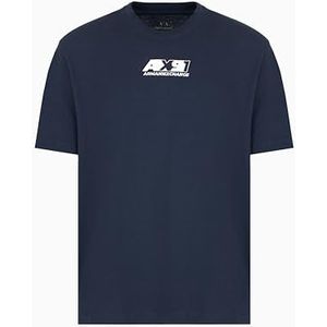 Armani Exchange Heren Utility Edge, Sustainable, Emboidered Logo, Regular Fit, Blauw, L, deep navy, L