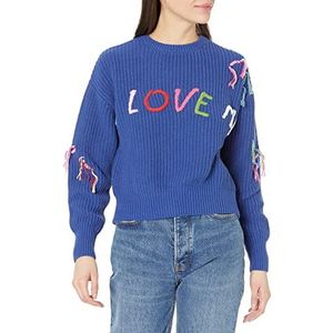 Desigual Dames JERS_i Love Sweatshirt, blauw, S