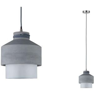 Paulmann 79616 Neordic Helin hanglamp max. 1x20W hanglamp voor E27 lampen plafondlamp grijs/satijn 230V beton/glas zonder gloeilampen