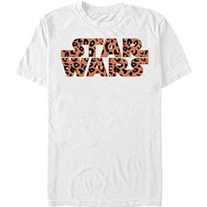 Star Wars: Classic - Star Wars Logo Cheetah Fill Unisex Crew neck T-Shirt White L