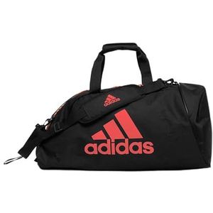 adidas Unisex - 2-in-1 Bag sporttas voor volwassenen, zwart/rood, S