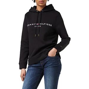 Tommy Hilfiger Dames Heritage Hilfiger Hoodie Ls Ww0ww31998, zwart (zwart), XXS