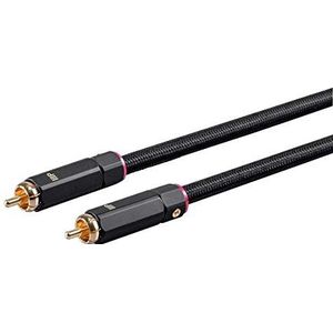 Monoprice 121680 Onix-serie digitale coaxiale audio/video RCA subwoofer CL2 nominale kabel, RG-6/U 75-ohm 12ft, zwart