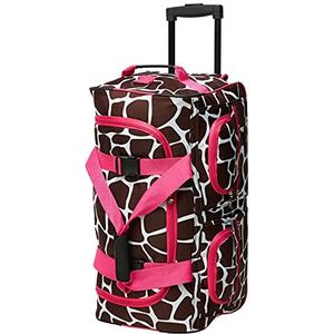 Rockland pannenset bagage Rolling 55,9 cm Duffle Bag, Pink Giraffe, One size