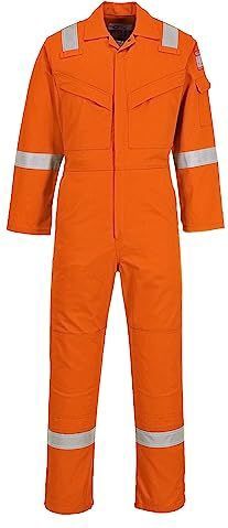 Portwest FR50 Reflecterende Vlamvertragende FR Antistatische Overall Arc Proof 350g Oranje, L