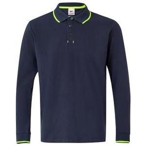 VELILLA 105515 61/20 tweekleurig poloshirt met korte mouwen, grijs en oranje, maat L