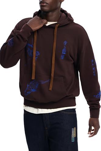 Desigual - Sweatshirt - Effen - Langarmige Hoodie - Met Drakenkap