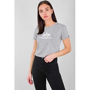 Alpha Industries New Basic T T-shirt voor dames Greyheather/White