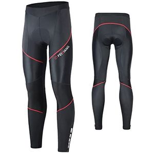 MEETWEE Lange fietsbroek voor heren, 3D-gel gevoerd, ademend, compressie-onderbroek voor mountainbike, fiets, Rood-1, XXL
