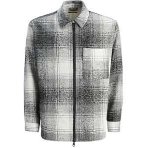 JACK & JONES Jcocover Boucle Zip Overshirt, pavement, XL