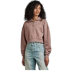 G-STAR RAW Dames Cropped 1 Zip Loose Sw Wmn Sweater, bruin (Chocolate Berry D23143-d278-b113), M