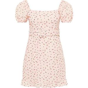 myMo Dames mini-jurk met korte mouwen Esha, roze, XL