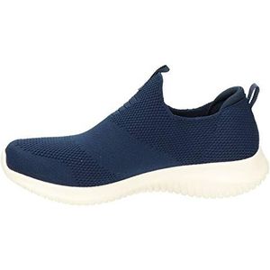 Skechers Ultra Flex First Take sneakers voor dames, marineblauwe gebreide mesh-off-white rand, 35 EU