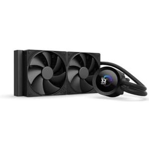 NZXT Kraken Plus 240 - AIO CPU Liquid Cooler - 240mm Radiator - 2 x F120P Fans - Aanpasbaar 1.54"" Vierkant LCD-scherm - AMD® AM5, AM4 - Intel® LGA 1851/1700, 1200/115X - Zwart