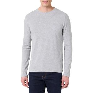 Pepe Jeans Heren M Basic Logo Stretch L/S T-Shirt, Grijs (Marl Grijs), M, Grijs (mergel grijs), M