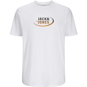 JACK&JONES PLUS JCOGRADIENT Tee SS Crew Neck STYD SN PLS, wit (bright white), 5XL
