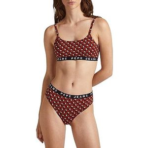 Pepe Jeans Art Str Brlt BH voor dames, Rood (Bordeaux), XS