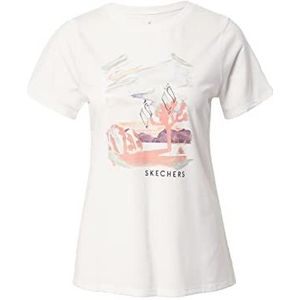 Skechers Dames Airbrush TEE T-Shirt, Sneeuwwit, Groot, Sneeuwwitje, L