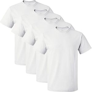 Fruit of the Loom - Heren T-shirt (4 stuks), Wit, M