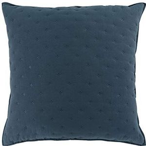 Kussensloop, 60 x 60 cm, microvezel, tweekleurig, gemêleerd chic blauw/wit