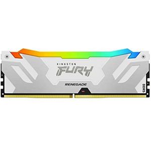 Kingston FURY Renegade Wit RGB XMP 32GB 6400MT/s DDR5 CL32 DIMM Desktop Gaming Geheugen- KF564C32RWA-32