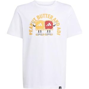 adidas - Kinder-T-shirt - Zacht Katoen - Graphic Motief - Pindakaas en Jelly