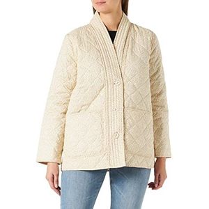 Noa Noa Womens Organic Cotton Quilt Gewatteerde Jacket, Print Off White, L