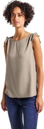 Street One - Seersucker Blousetop - Beige