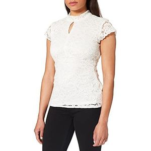 Morgan T-shirt met korte mouwen van kant, Veelkleurig (wit van wit), XL