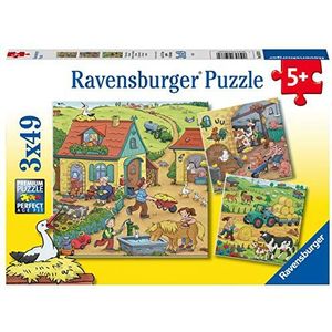 Puzzel Op De Boerderij (3x49 Stukjes)